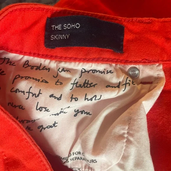 Red Boden Soho Skinny Jeans 10 long - Picture 4 of 6